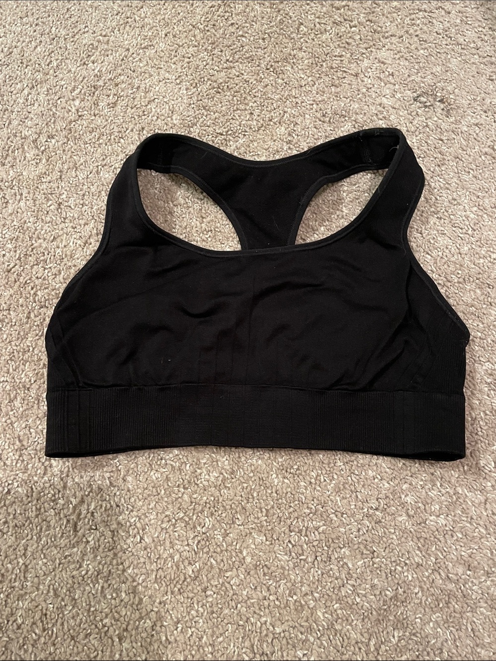 Black Racerback Sports Bra – Comfortable Support